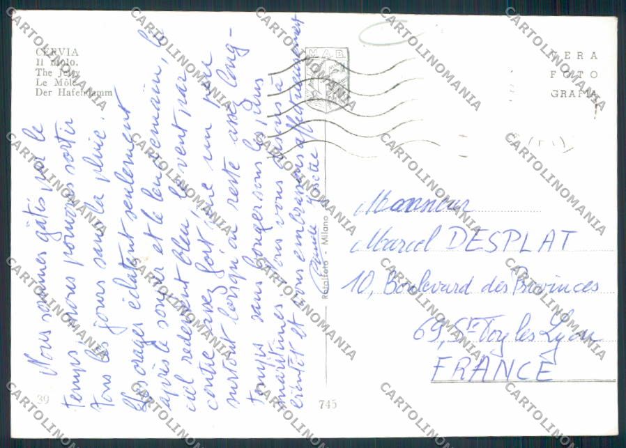 Ravenna Cervia Foto FG cartolina MV2954 – retro