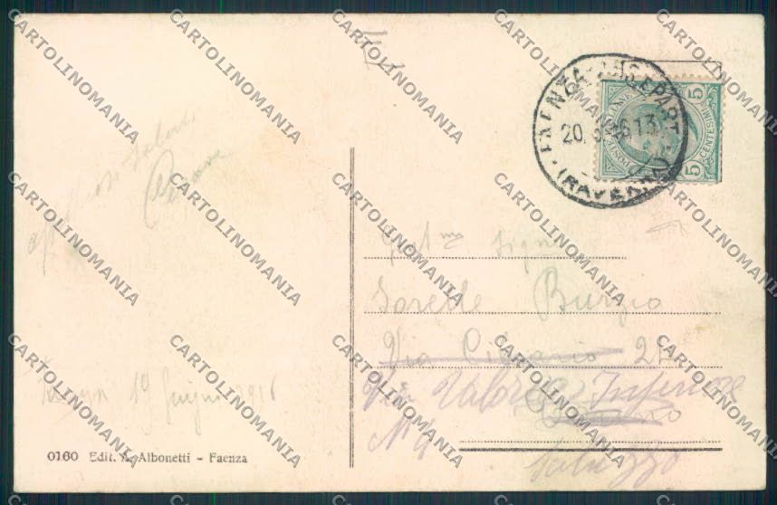 Ravenna Faenza ABRASA cartolina MV2970 – retro