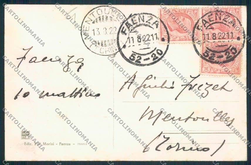 Ravenna Faenza cartolina MV2980 – retro