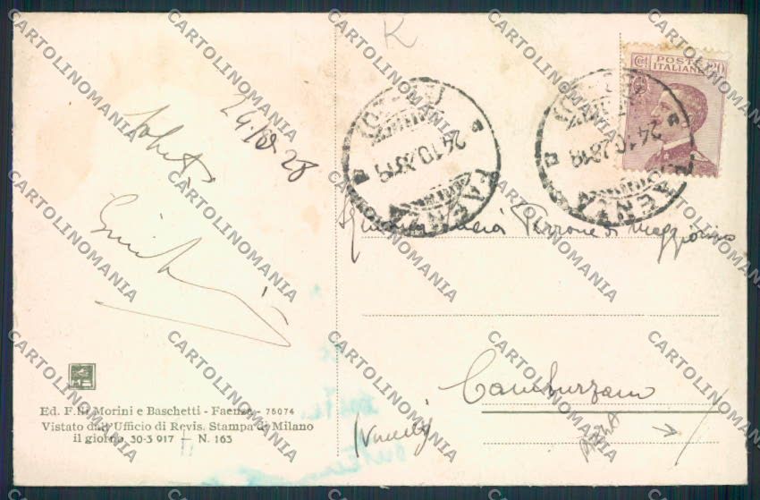 Ravenna Faenza PIEGA cartolina MV3013 – retro