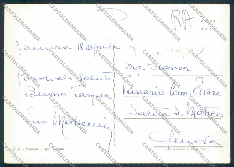 Ravenna Faenza Foto FG cartolina MV3031 – retro