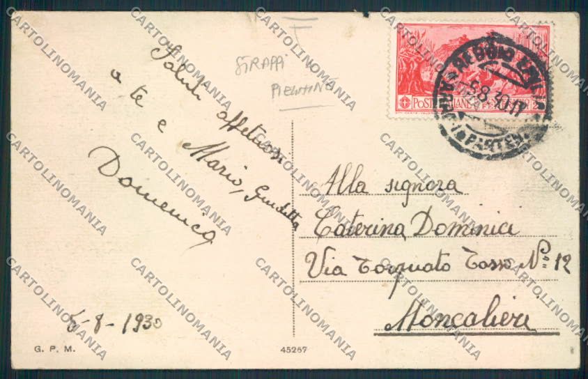 Reggio Emilia Città STRAPPI PIEGHINE cartolina MV3090 – retro