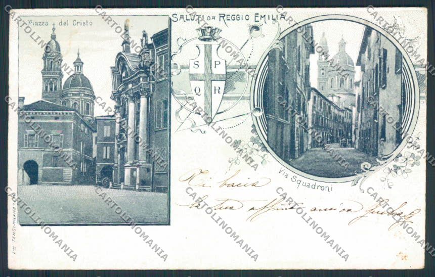 Reggio Emilia Città Saluti da cartolina MV3145 – fronte