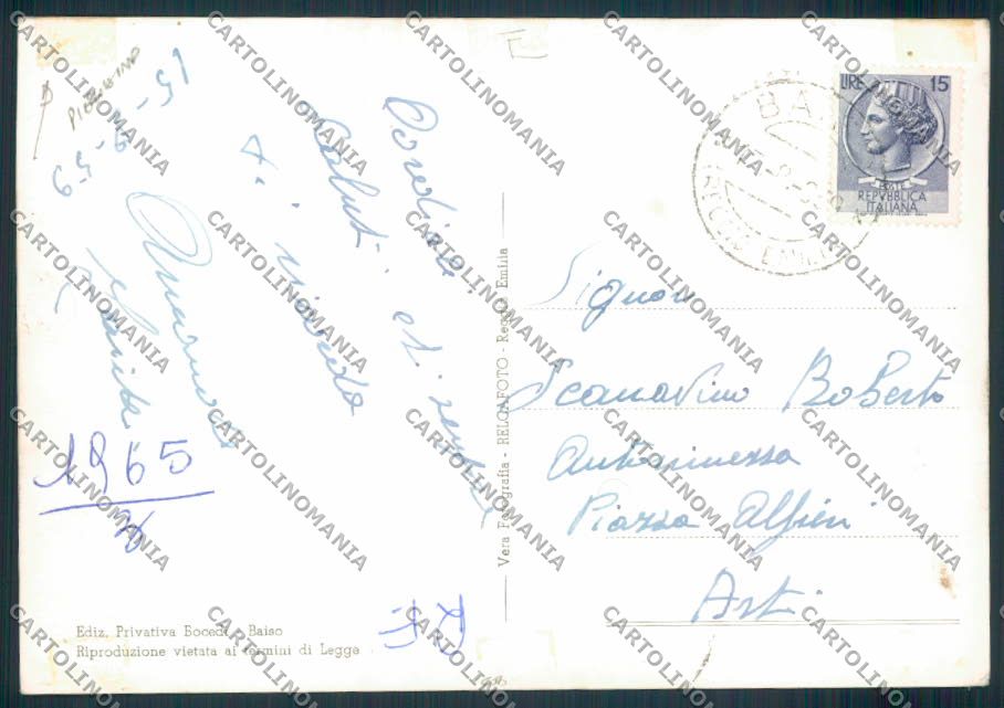 Reggio Emilia Baiso PIEGHINA Foto FG cartolina MV3223 – retro