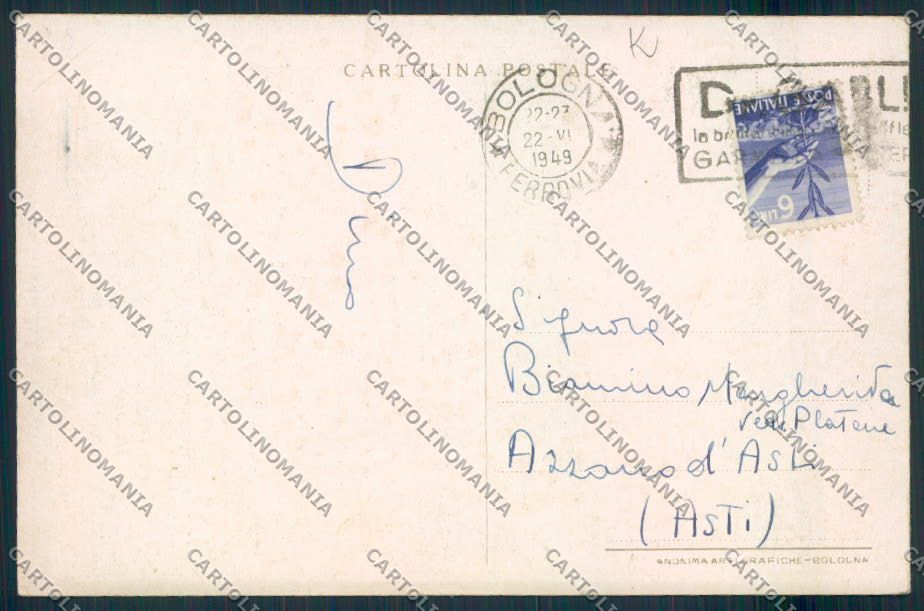 Bologna Città Carboni Pubblicitaria FG cartolina MV3331 – retro