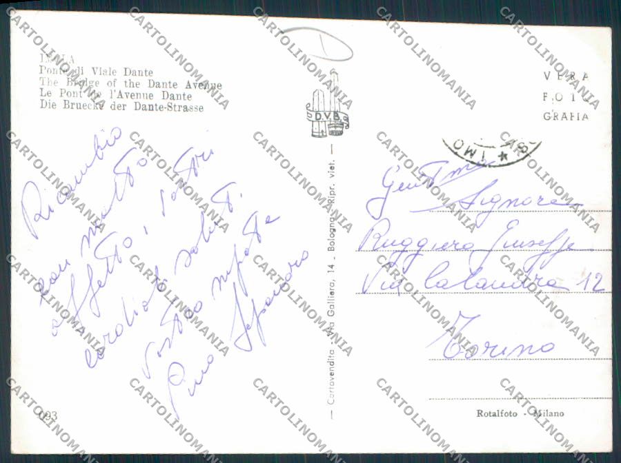 Bologna Imola Foto FG cartolina MV3423 – retro