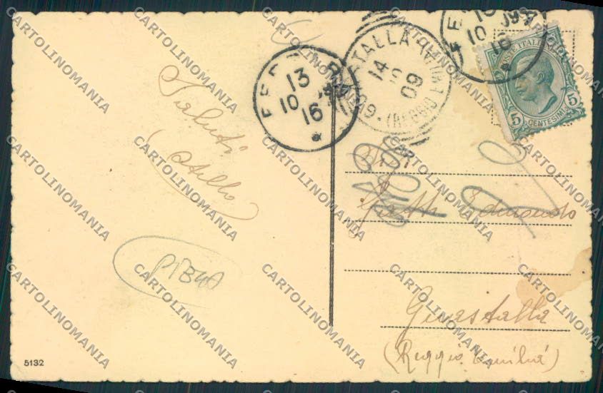 Ferrara Città PIEGA cartolina MV3495 – retro
