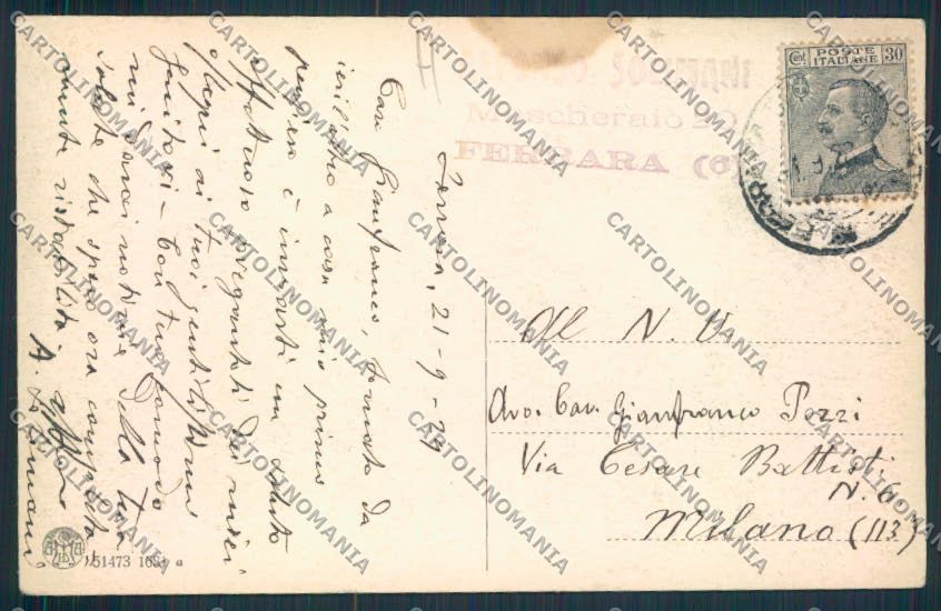 Ferrara Città cartolina MV3515 – retro