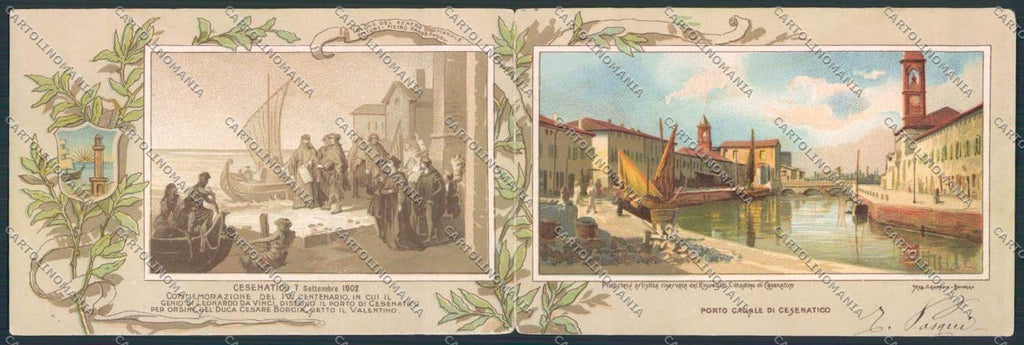 Forlì Cesenatico Leonardo Doppia cartolina MV3763 – fronte