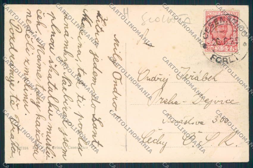 Forlì Cesenatico SCOLLATA cartolina MV3780 – retro