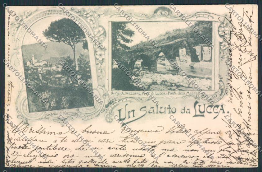 Lucca Saluti Nozzano Borgo a Mozzano cartolina MV3871 – fronte