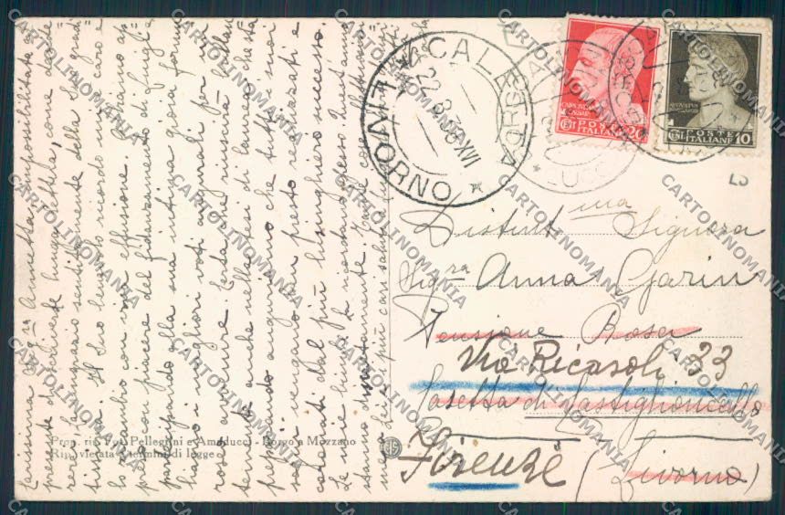 Lucca Borgo a Mozzano cartolina MV3914 – retro