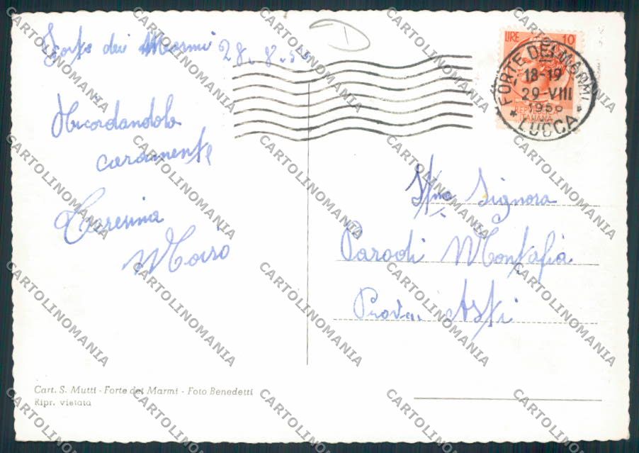 Lucca Forte dei Marmi Foto FG cartolina MV4001 – retro