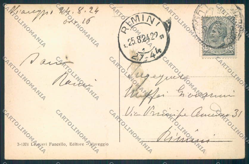 Lucca Viareggio cartolina MV4046 – retro