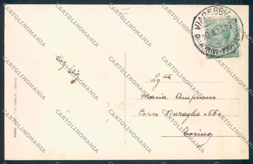 Lucca Viareggio cartolina MV4057 – retro