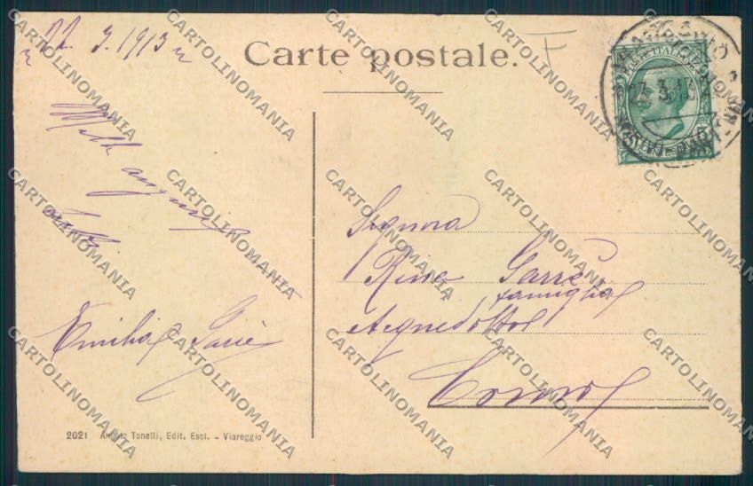 Lucca Viareggio cartolina MV4061 – retro