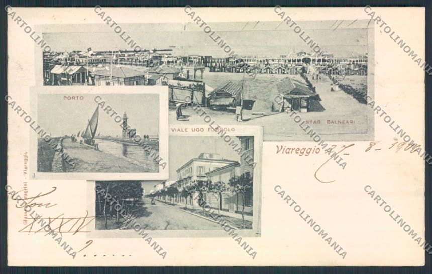 Lucca Viareggio cartolina MV4099 – fronte
