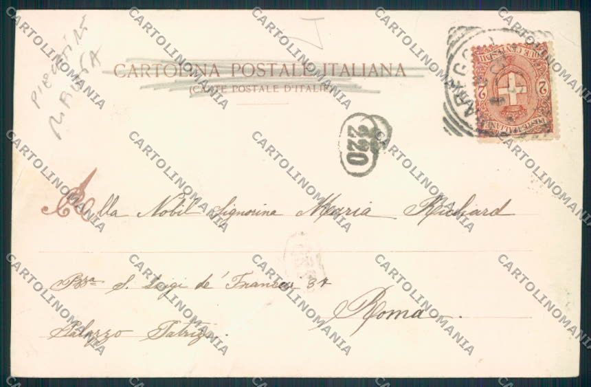 Lucca Viareggio PIEGHINA RIFILATA cartolina MV4109 – retro