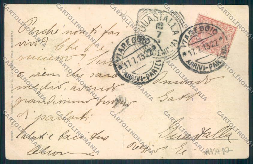 Lucca Viareggio ABRASA cartolina MV4112 – retro
