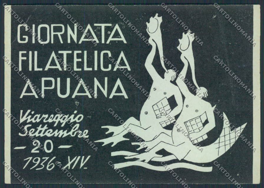 Lucca Viareggio Filatelia PIEGHINE FG cartolina MV4132 – fronte