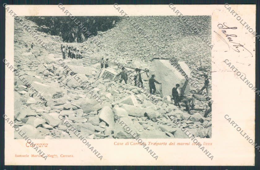 Massa Carrara ABRASA Cave Marmo cartolina MV4214 – fronte
