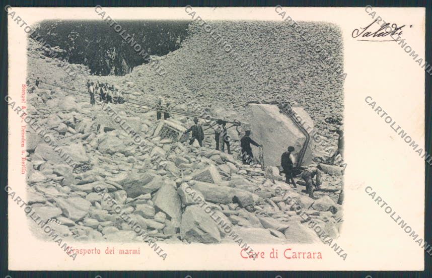 Massa Carrara Cave Marmo cartolina MV4215 – fronte