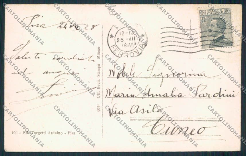 Pisa Gombo cartolina MV4280 – retro