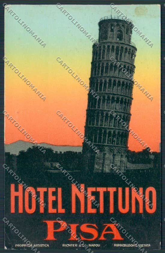 Pisa Hotel Nettuno cartolina MV4330 – fronte