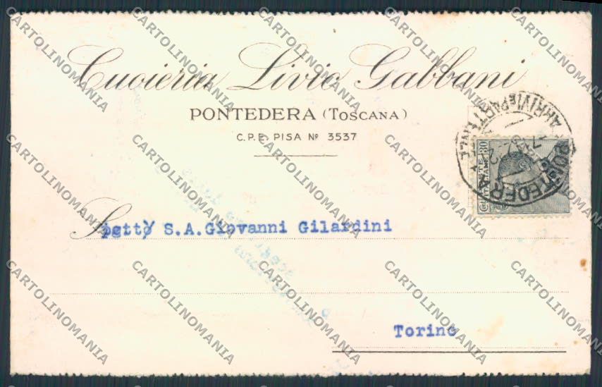 Pisa Pontedera Commerciale PIEGHE FORO cartolina MV4355 – fronte