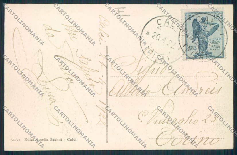 Pisa Calci cartolina MV4358 – retro