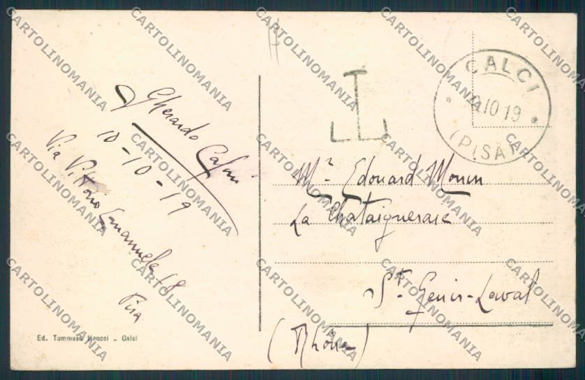 Pisa Calci cartolina MV4362 – retro