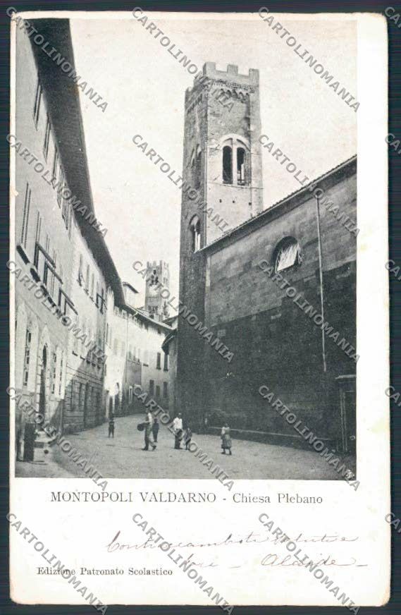 Pisa Montopoli Valdarno PIEGHINA cartolina MV4368 – fronte