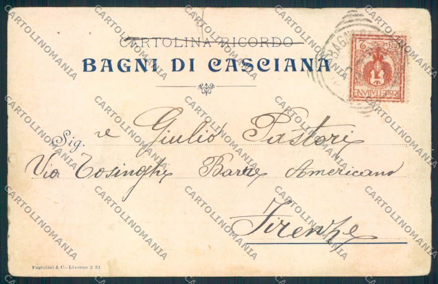 Pisa Bagni di Casciana cartolina MV4405 – retro