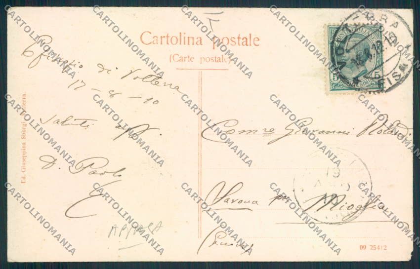 Pisa Volterra ABRASA cartolina MV4418 – retro