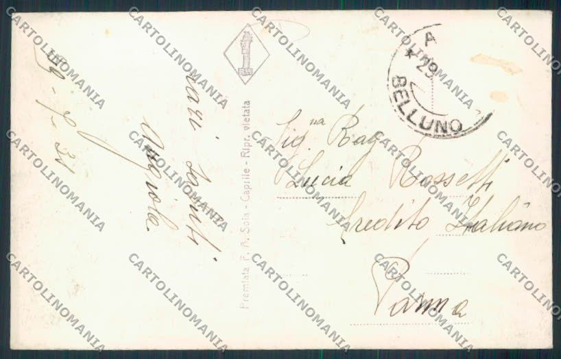 Belluno Alleghe cartolina MV4489 – retro