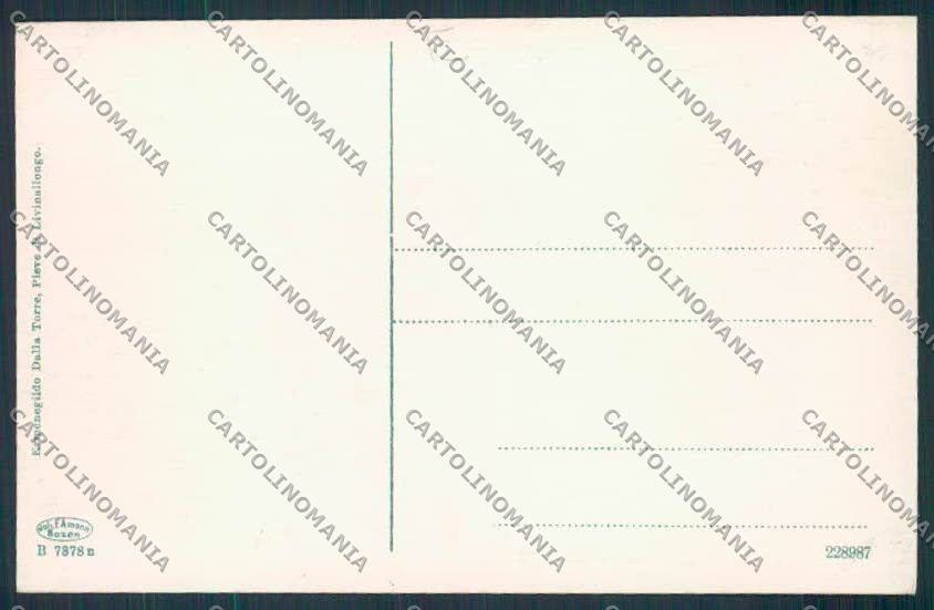 Belluno Livinallongo cartolina MV4504 – retro