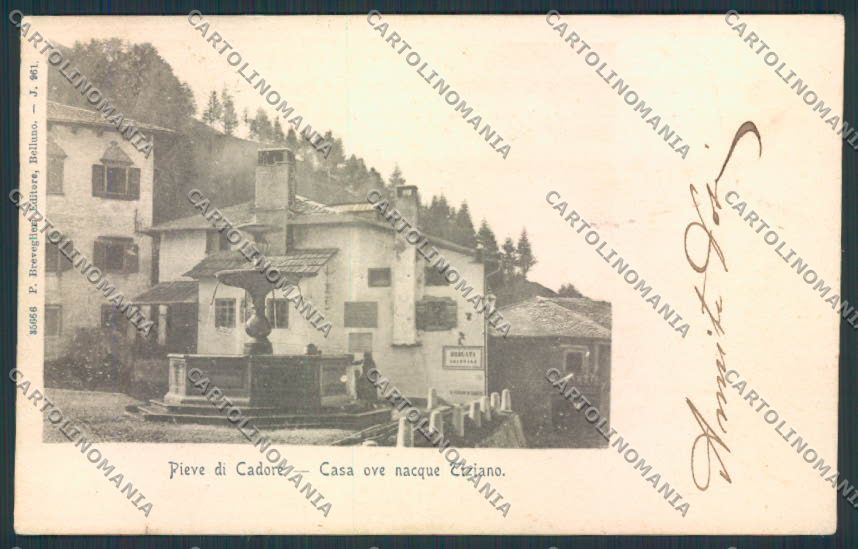 Belluno Pieve di Cadore cartolina MV4532 – fronte