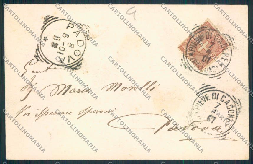 Belluno Pieve di Cadore cartolina MV4532 – retro