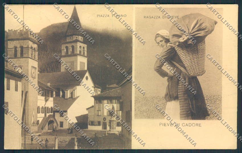 Belluno Pieve di Cadore cartolina MV4538 – fronte