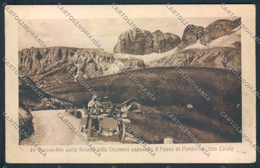 Belluno Passo Pordoi Automobile cartolina MV4542 – fronte