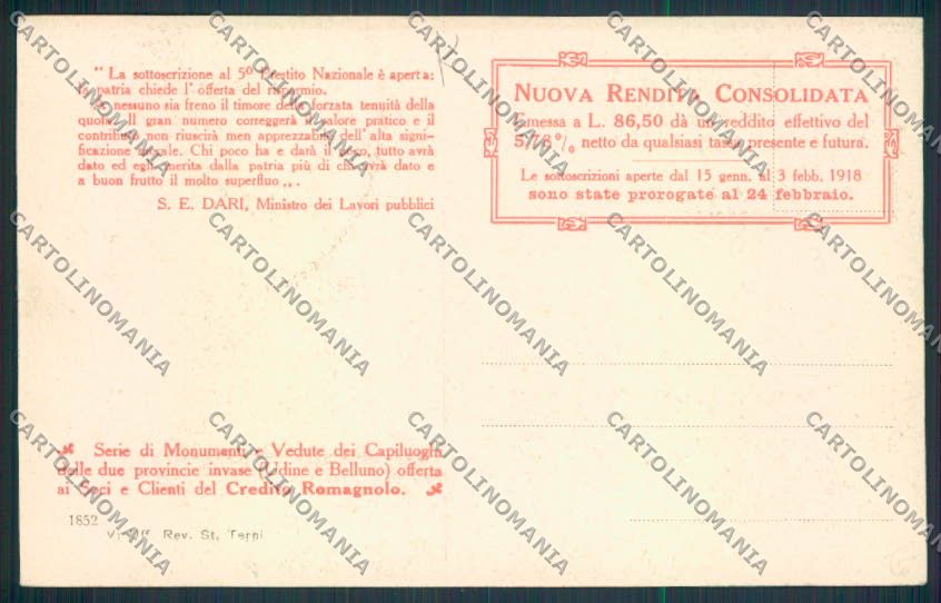 Belluno Costumi Agordo cartolina MV4551 – retro