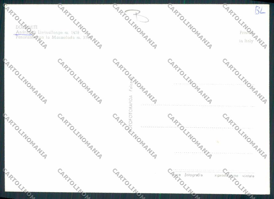 Belluno Andraz Livinallongo Foto FG cartolina MV4556 – retro