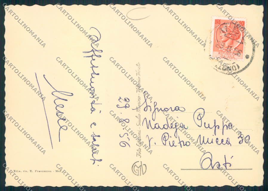 Belluno Mel FG cartolina MV4561 – retro
