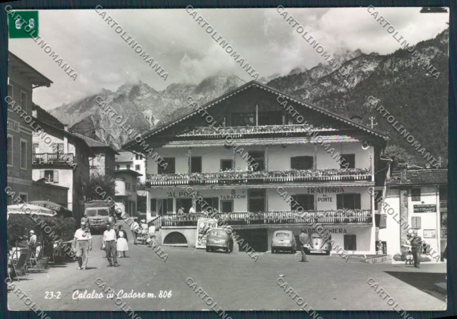 Belluno Calalzo Cadore ADESIVO Foto FG cartolina MV4570 – fronte