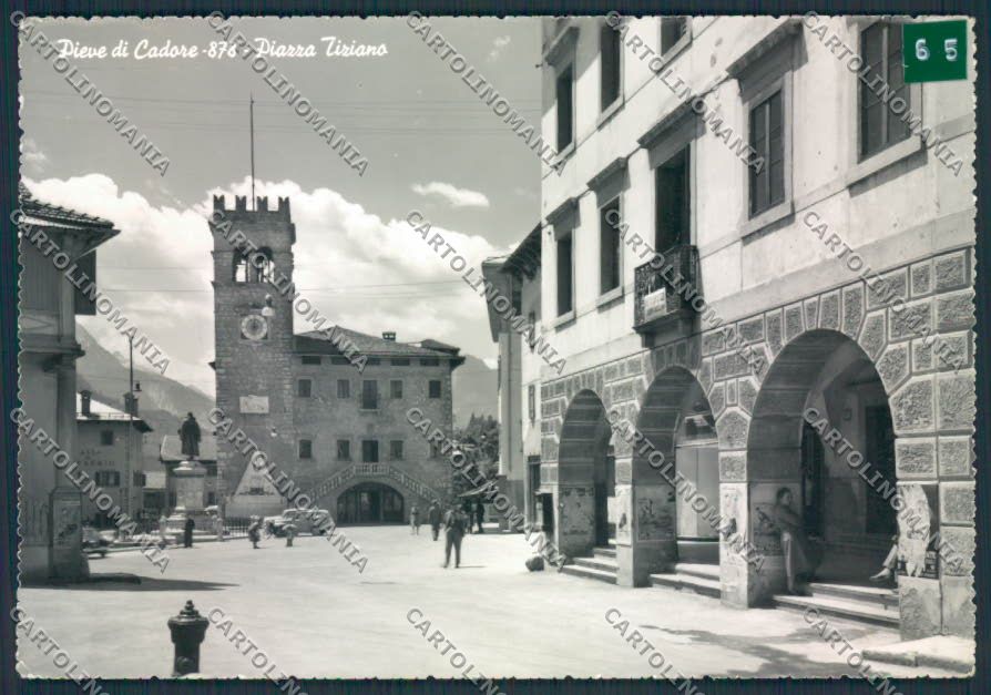 Belluno Pieve Cadore ADESIVO Foto FG cartolina MV4587 – fronte