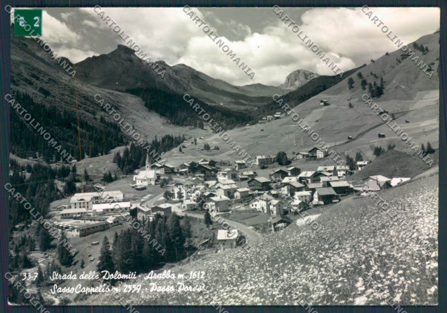 Belluno Arabba ADESIVO Foto FG cartolina MV4595 – fronte