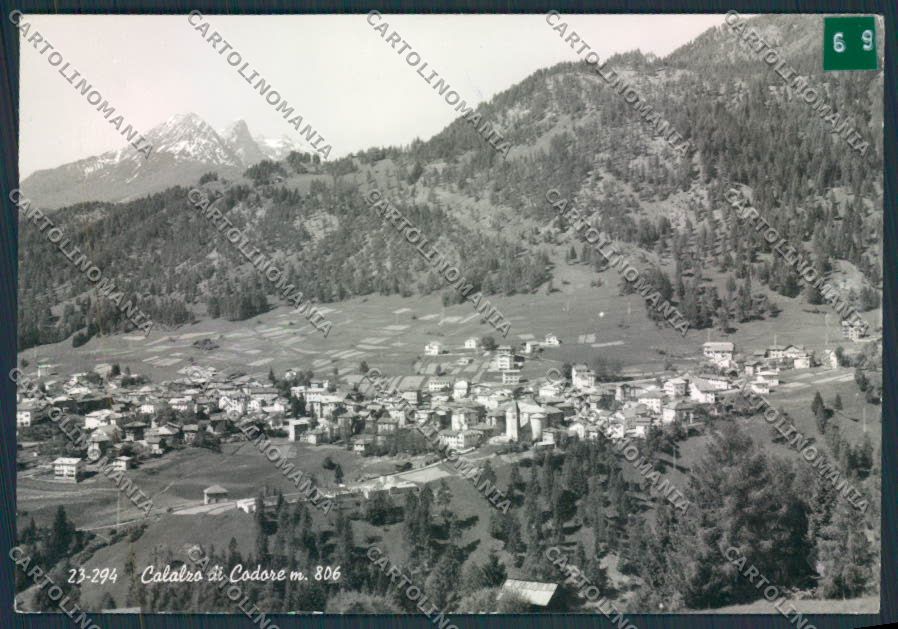 Belluno Calalzo Cadore ADESIVO Foto FG cartolina MV4596 – fronte