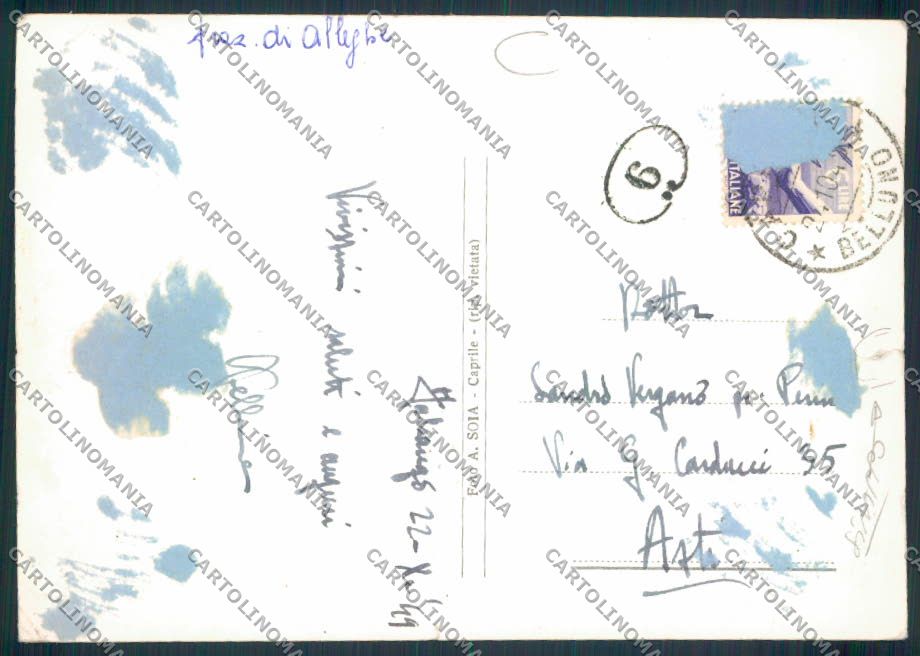 Biella Caprile ADESIVO STRAPPO Foto FG cartolina MV4597 – retro