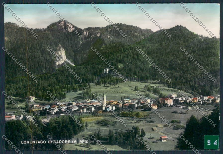 Belluno Lorenzago di Cadore ADESIVO Foto FG cartolina MV4598 – fronte