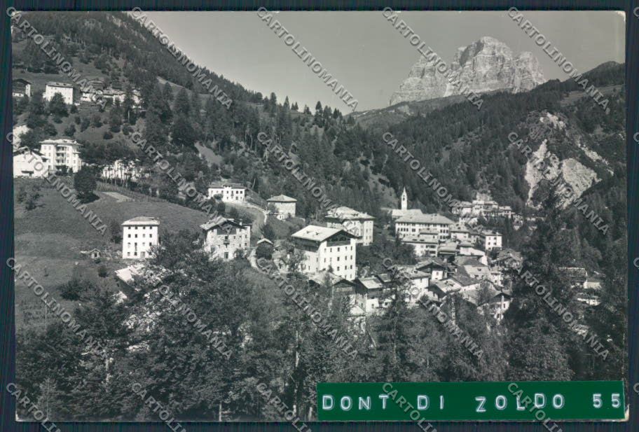 Belluno Dont di Zoldo ADESIVO Foto FG cartolina MV4608 – fronte